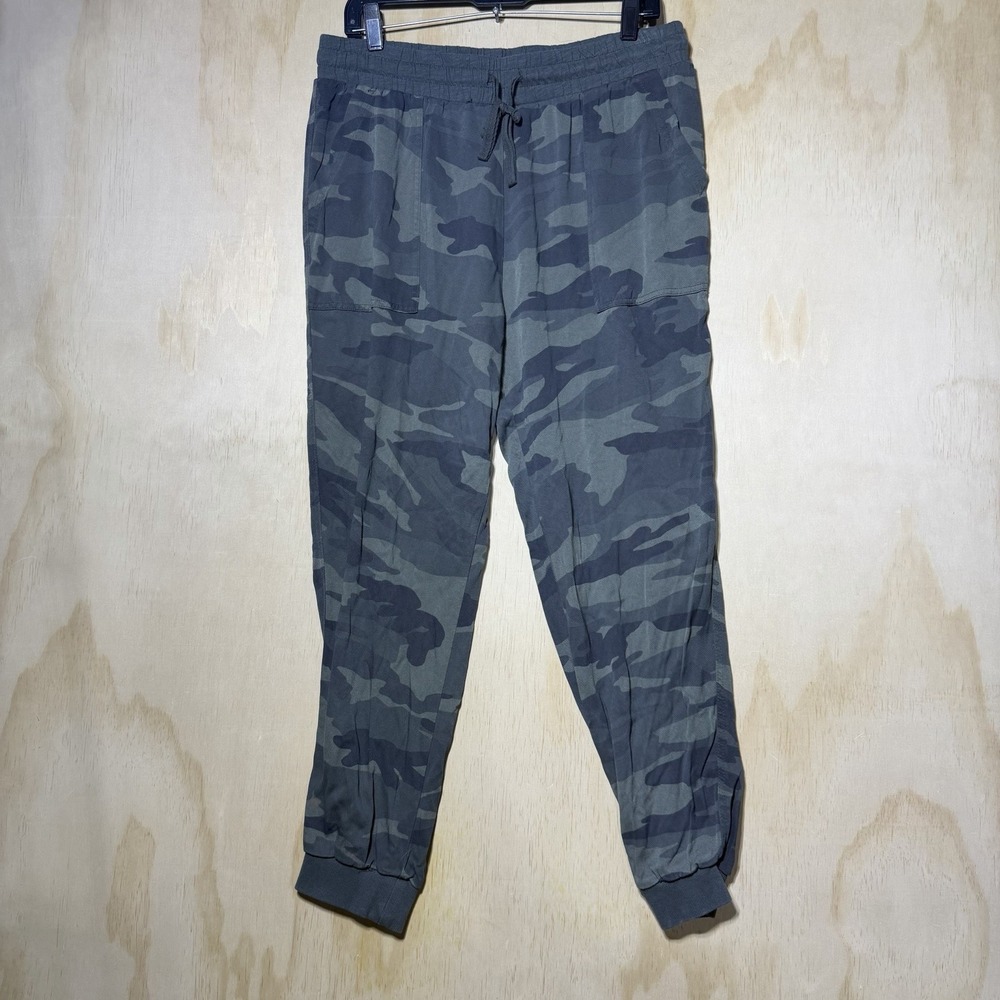 Splendid Camo‎ Jogger Pants Womens Large Green Cargo Lounge Athleisure Y2K